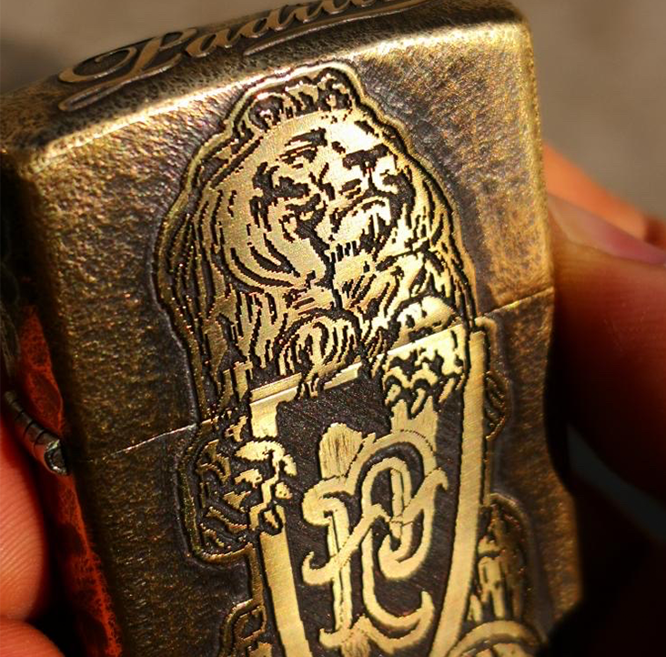 Custom Carved Padilla Zippo Lighter Case